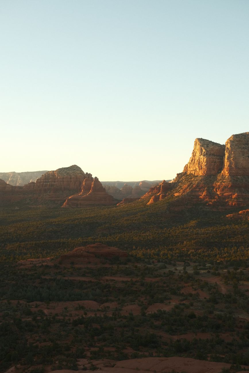 Red rock canyons in American Southwest